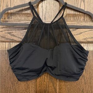 Pour Moi Black Mesh Bikini Top